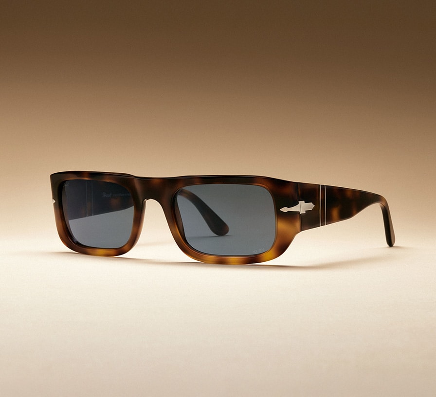 Gradient Brown Tortoise acetate with Blue Crystal lenses