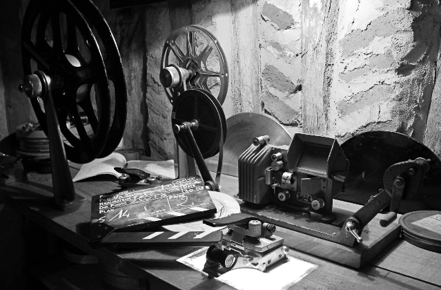 Old Film editing - cane